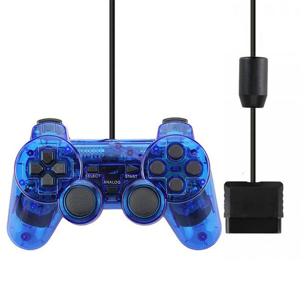 Clear Blue Wired Controller for Sony PlayStation 1 / 2