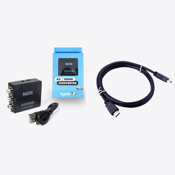 AV to HDMI Converter + HDMI Cable
