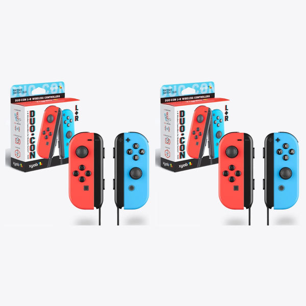 Lot of 2 DUO-CON Wireless Controller Sets for Nintendo Switch