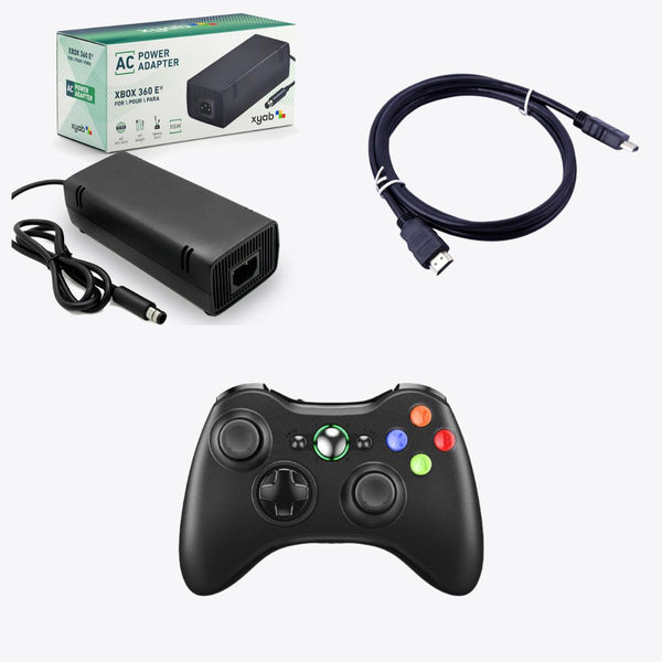 Microsoft Xbox 360 E Accessory Bundle with Wireless Controller
