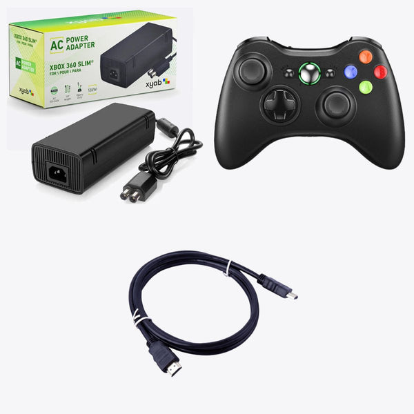 Microsoft Xbox 360 S Accessory Bundle with Wireless Controller